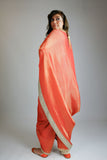 Maheen Khan - SUNSET SARI DRAPE - Red/Gold - PURE SILK MYSURI - 1 Piece