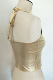 Maheen Khan - GOLD HALTER - JERSEY - 1 Piece