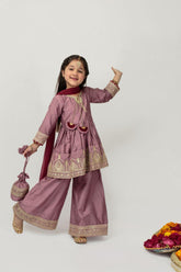 Cheeco Chic - MMPEID24 - Cotton Silk - Mauve & Maroon - 3 Piece