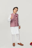 Cheeco Chic - MWCEID24 - mauve pink - cotton silk - waistcoat - 1 piece