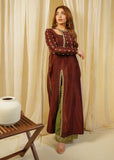 Shahid Chuhan - Mahogany Luxe Silk Suit For Women - Brown