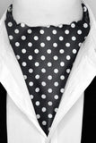 Black Wolf - BLACK SMALL POLKA DOTS SILK ASCOT - 1 Piece