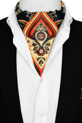 Black Wolf - WINTER ETHNIC SILK ASCOT - Black - 1 Piece