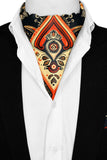 Black Wolf - WINTER ETHNIC SILK ASCOT - Black - 1 Piece
