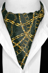 Black Wolf - LOOP CHAIN SILK ASCOT - Black - 1 Piece