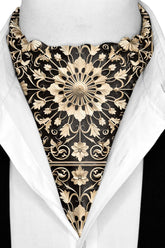 Black Wolf - MANDALA ART SILK ASCOT - Black - 1 Piece