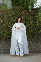 Reema Ahsan - Maliha  - White - Viscose & Organza - 3 Piece