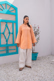 Sadia Aamir - Marigold - Light Peach - Pure Lawn - 1 Piece