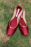 Hemo Handicraft - Maroon Silk Khussa