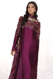 Musferah Saad - Mauve Magic - Plum - Tissue Silk & Organza - 3 Piece