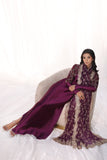 Musferah Saad - Mauve Magic - Plum - Tissue Silk & Organza - 3 Piece