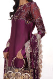 Musferah Saad - Mauve Magic - Plum - Tissue Silk & Organza - 3 Piece