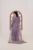 Laleen - Mehrin Cotton Silk Suit For Women - Purple - 3 Piece