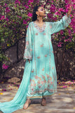 Sanam Chaudhri - Mentha Cotton Net Suit For Women - Ice Mint - 3 Piece