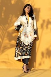 Sania Maskatiya - Mida Raw Silk Suit For Women - Ebony - 2 Piece