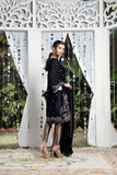 Laleen - Midnight Elegance Velvet Suit For Women - Blue - 3 Piece