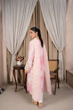 Reema Ahsan - Minna - Pk, Raw silk & Organza - Pink & white - 3 Piece