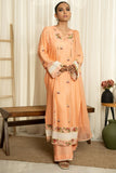 Insia Sohail - Mobina - orange - cotton net - 3 Piece