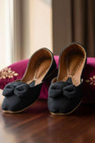 Hemo Handicraft - Mocha Bow Loafers - Jute - Black