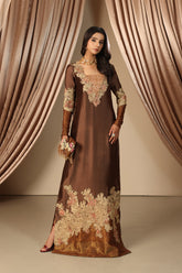 Musferah Saad - Mocha Romance - Tissue Silk - 1 Piece