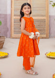 Modest - Cotton Suit For Girl - Orange - 3 Piece