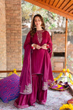 Omal by Komal - Sia - Plum - Lawn & Chiffon - 3 Piece