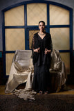 Maheen Khan - Black Chantilly Cape Jacket - BLACK - CHANTILY LACE - 1 Piece