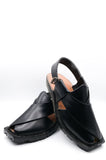 Alifyay - Nyrosi Black Leather Peshawari Sandal