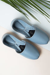 JootiShooti - Slate Blue Nawabi Khussa