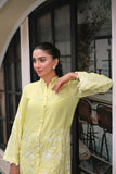 Reema Ahsan - Naiha - Georgette - Lemon Yellow - 2 Piece