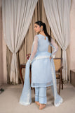 Reema Ahsan - Nayma - Organza & Cotton - Ice blue - 3 Piece