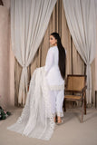 Reema Ahsan - Nazaa - Lawn & Organza - White - 3 Piece