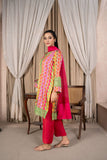 Reema Ahsan - Nisra - Shamoos Silk - Multi & Red - 3 Piece