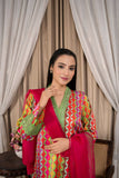 Reema Ahsan - Nisra - Shamoos Silk - Multi & Red - 3 Piece