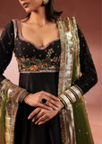 Shahid Chuhan - Noir Aura Silk Pishwas For Women - Black