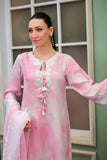 Reema Ahsan - Nuria - PK Raw Silk & Organza - Pink & White - 3 Piece