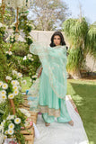 Alishba Kashif - OCEAN WHISPER - Aqua - Silk - 3 Piece
