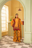 Maria Osama Khan - Georgette & Tissue Silk Eden Suit For Women - mustard - 3 Piece