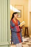 Maria Osama Khan - Georgette & Tissue Silk Celeste Suit For Women - Sapphire - 3 Piece