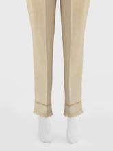 Oaks - Women Beige Lawn Trouser - 1 Piece
