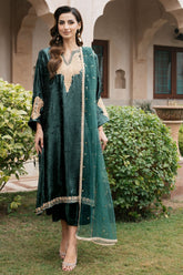 Natasha Kamal - PANNA - green - Two Tonal Silk & Net - 3 Piece
