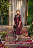 Cheeco Chic - Cotton Silk Frock For Girl - Plum - 3 Piece