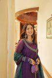 Omal by Komal - Zayna - Purple - Munar Line & Maysuri - 3 Piece
