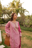 Omal by Komal - Faria - Pink - Lawn & Chiffon - 3 Piece