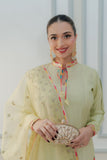 Fozia Khalid - PISTACHIO Green - Silk & Organza - 3 Piece
