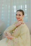 Fozia Khalid - PISTACHIO Green - Silk & Organza - 3 Piece