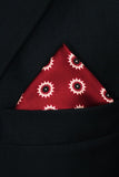 Black Wolf - RED REVISABLE SILK POCKET SQUARE - MARON - SILK - 1 Piece