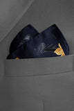 Black Wolf - GENERATIVE SILK POCKET SQUARE - BLACK - SILK - 1 Piece