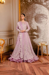 Fozia Khalid - Peri Winkle - Organza - Pishwas - 3 Piece - Studio by TCS