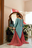 Omal by Komal - Hoorain - Blue - 3 Piece